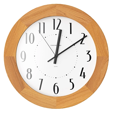 Troykatime Wall Clock Light Wood 3D model image 1 