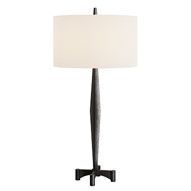 Industrial Style Black Table Lamp 3D model image 1 