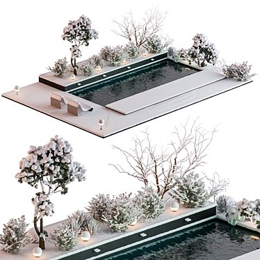 Winter Pool Scene Set 76 3D model image 1 