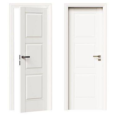 Corda 126P Bianco Internal Door 3D model image 1 