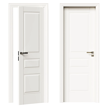 Modern Classic Corda 127P Door 3D model image 1 