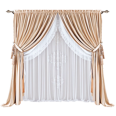 Russian-English Curtains Polys 318150 Verts 331324 3D model image 1 