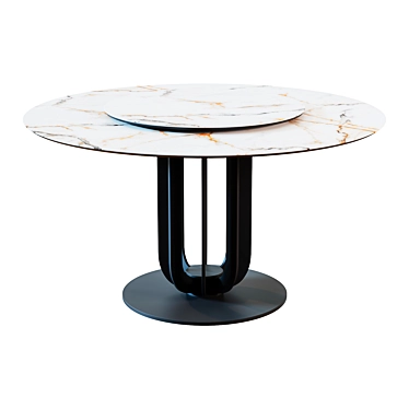 Elegant Bolzano 138 Gold Table 3D model image 1 