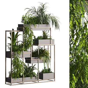 interior vertical plant in box set 336