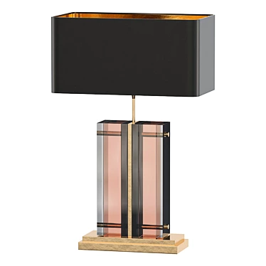 Elegant Solana Brass Table Lamp 3D model image 1 