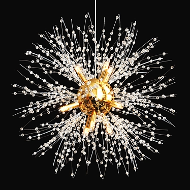 Elegant Rosalia Metal Glass Lamp 3D model image 1 