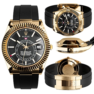 Luxury Rolex Oyster SKY Dive 3D model image 1 