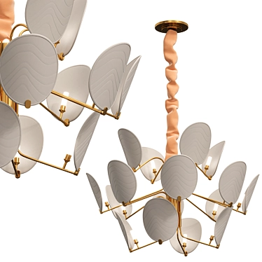 Elegant Akira Chandelier Lighting Fixture 3D model image 1 