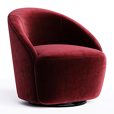 Elegant Swivel Fabric Armchair JOLIE 3D model image 1 