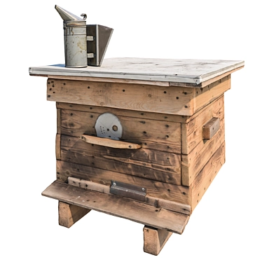 Wooden Beehive Set 3D Model 3D model image 1 