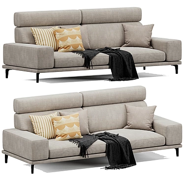 Modern Italian Blake Sofa 3D model image 1 