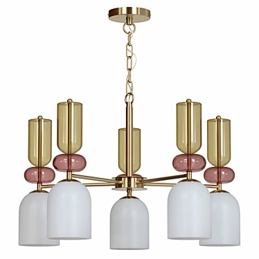 Gillian Glass Pendant Chandeliers 3D model image 1 