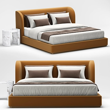  Scandinavian Charm RH Copenhagen Bed 3D model image 1 