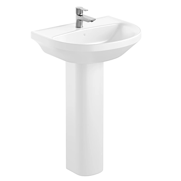 Eurovit 1 Tap Pedestal Basin 3D model image 1 