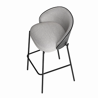 Modern Ash Wood Stool 75cm 3D model image 1 