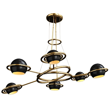 Delightfull Black Cosmo Suspension Light 3D model image 1 