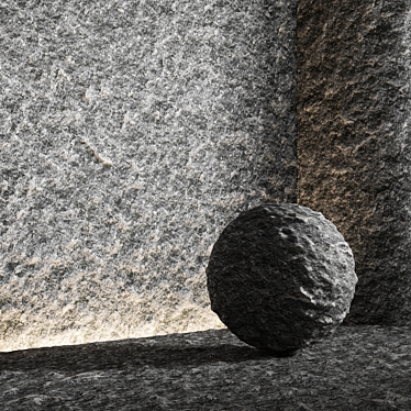 Seamless Stone Material Texture Kit 3D model image 1 