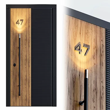 Stylish Entry Door: Expression Flash 3D model image 1 