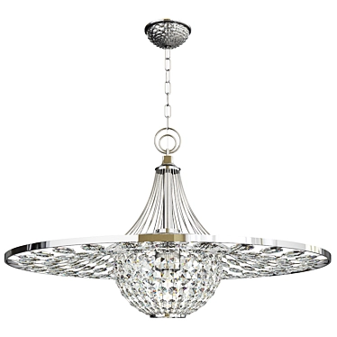 Chrome Crystal Chandelier, Elegant Design 3D model image 1 