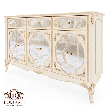 Customizable Handcrafted Olivia Buffet 3D model image 1 
