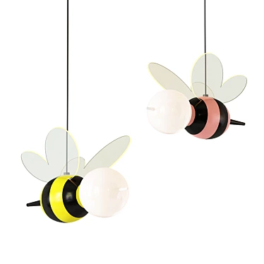 Geometric Bee Design Lamp 3D model image 1 