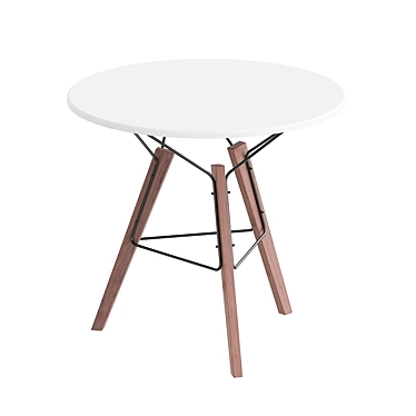 Three-Person Round Ovni Table 3D model image 1 