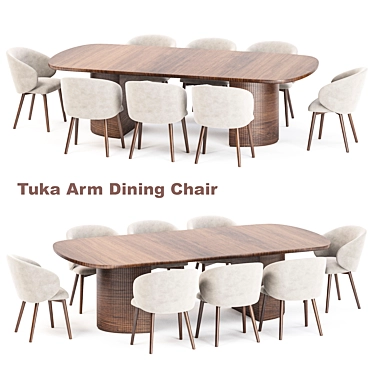 Modern Dining Set Collection Kit 3D model image 1 