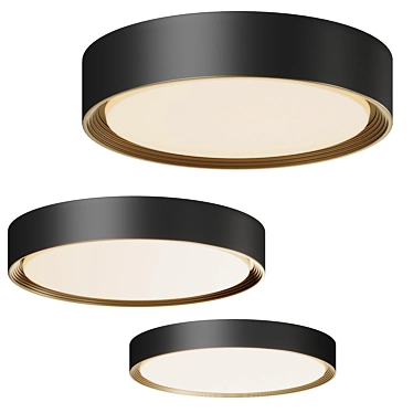 Modern Flushmount Lighting with Architectural Quality 3D model image 1 