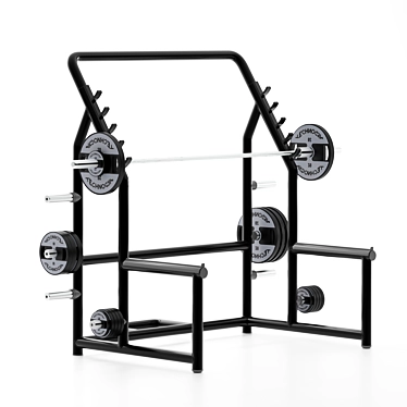 Power Cage Squat Rack Fitness 3D model image 1 