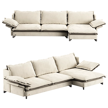 Luxurious Grand Sofa Club 3D model image 1 