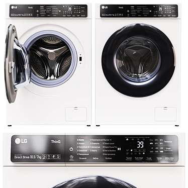 LG F2T3HS0W Washing Machine (850x600x450mm) 3D model image 1 