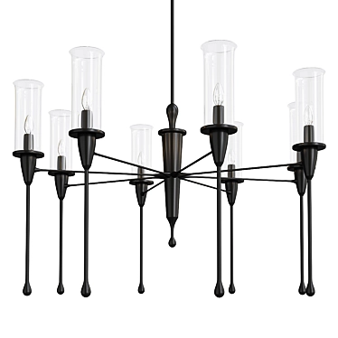 Sleek Chisel Chandelier 2013 Model 3D model image 1 