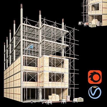 Versatile Modular Construction Set 3D model image 1 