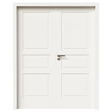 Modern Matt Lacquered Interior Door 3D model image 1 