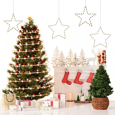 Festive 3D Christmas Decor Collection 3D model image 1 