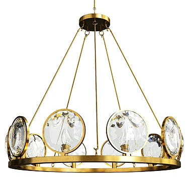 Elegant Currey and Co Chandelier 3D model image 1 