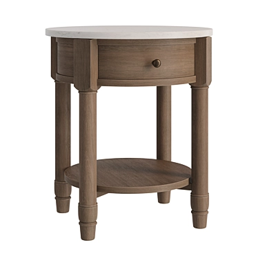 Pottery Barn Alexandra Round Marble Nightstand