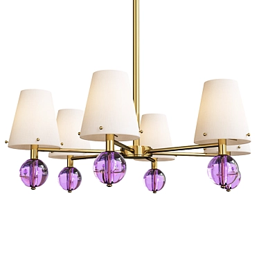  Modern Elegance Six-Light Chandelier 3D model image 1 