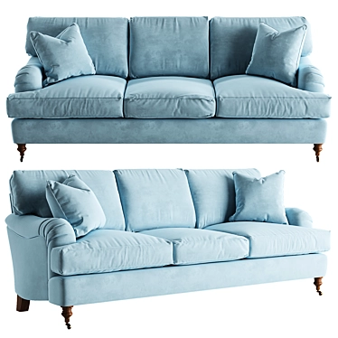  Stylish 3-Seater Sofa Model 3D model image 1 