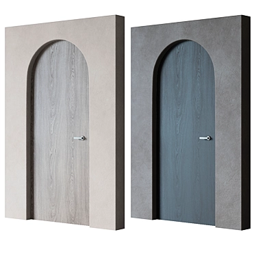 Archway Wooden Doors, 2100x900mm 3D model image 1 