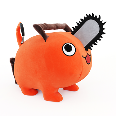 Chainsaw Man Pochita Plush: Adorable Anime Collectible 3D model image 1 