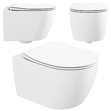 Ceramica Nova PEARL Wall-Hung Toilet 3D model image 1 