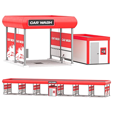 Self-Service Car Wash 3D model image 1 