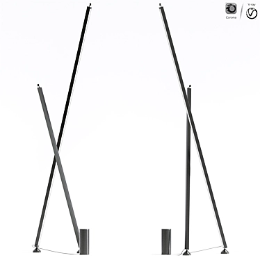 Minimalist Standalone Vibia Floor Lamp 3D model image 1 