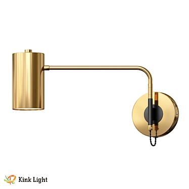 Industrial Loft Bronze Wall Sconce 3D model image 1 