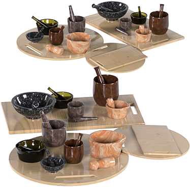 Mortar and Pestle and Tray set