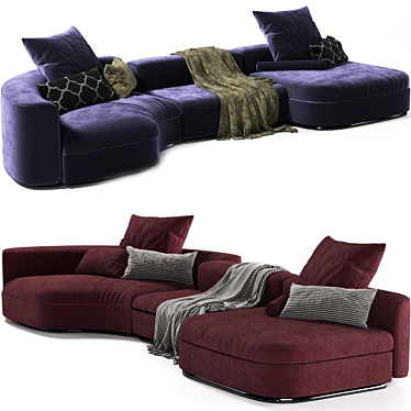 Elegant Baxter Piaf Sofa 2017 3D model image 1 