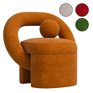 Modern Armchair Design 3D Model 3D model image 1 