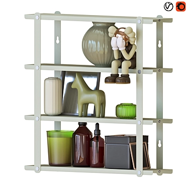 Modern 3D Shelf Design 3D model image 1 