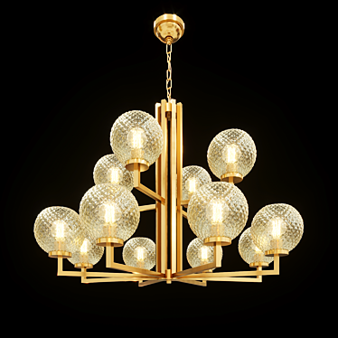 Radiant Glass Chandelier Collection 3D model image 1 